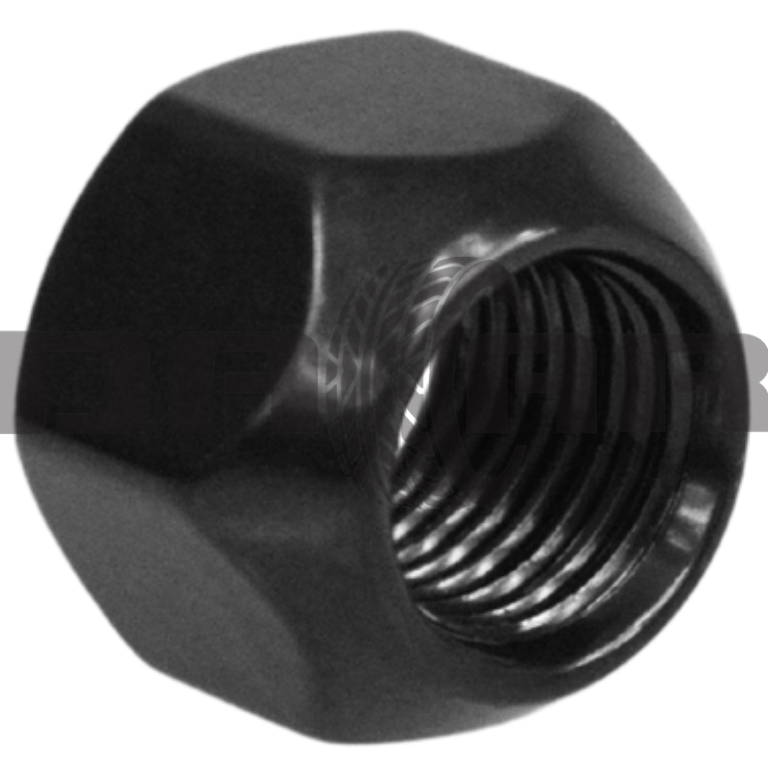 Nakrętka przelotowa M14x1,50 klucz 21 czarna, stożek